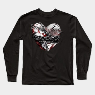 Vixx Chained up heart sticker Long Sleeve T-Shirt